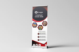 create a professional roll up banner design