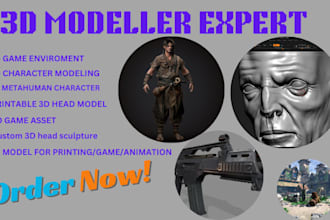 create 3d realistic metahuman character head brush 3d face for printing game etc