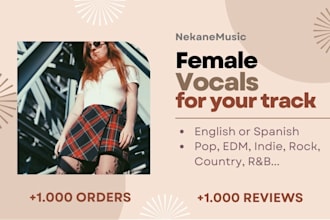 record female vocals in english or spanish