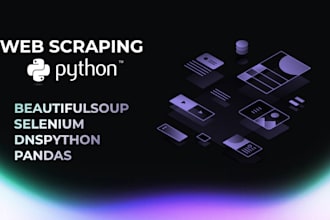 do web scrapping, data extraction and data mining in python