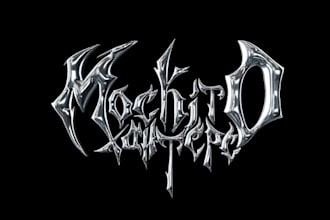 draw unique 3d black metal logo design for your brand