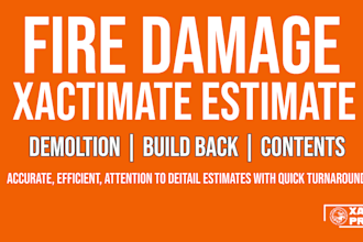 fire and water damage professional estimate