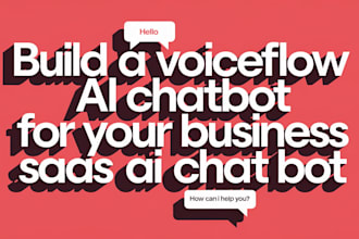 build a voiceflow ai chatbot saas ai chatbot voiceflow chatbot for your business