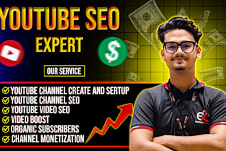 professional youtube SEO expert for channel growth and monetization