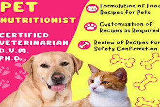 commercially formulate well balanced pet food
