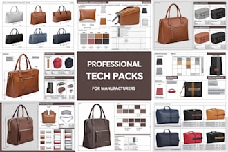 design bag tech pack, handbag, wallet, luggage for manufacturer