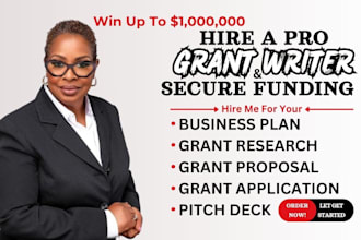 do grant writing and submission proposal research application business plan