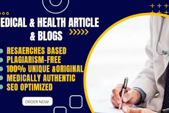 write medical articles or health blogs as a pharmacist