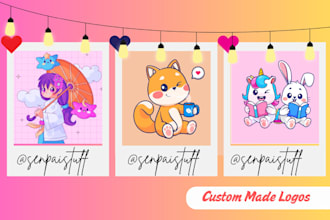 design logo with cute anime