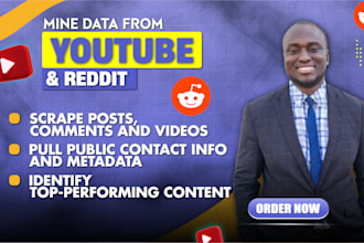 fetch and organize youtube and reddit data