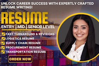 write a job winning logistics, supply chain, procurement, and warehouse resume