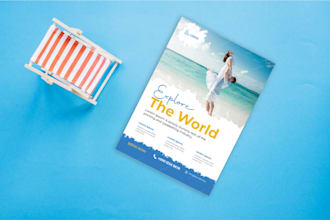 design vacation flyers, simple designs