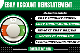 do ebay account reinstatement with poa remove mc011 vero mc999 suspension bbe