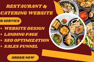 create restaurant website, catering , food website, online ordering website