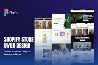 design a high converting shopify store UI UX in figma