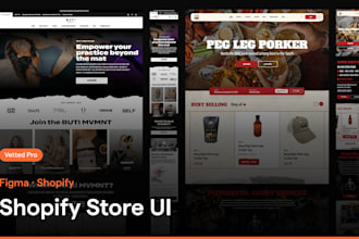design a high converting shopify store UI UX in figma