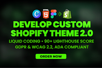 develop fully editable shopify theme from your figma, canva or HTML file