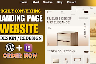 wordpress landing page, one page website, lead capture, homepage redesign design