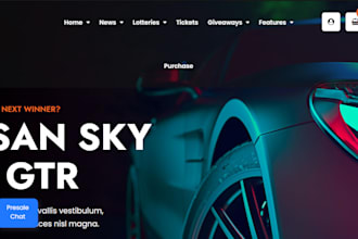 design custom raffle website, competition website, giveaway website, sweepstakes