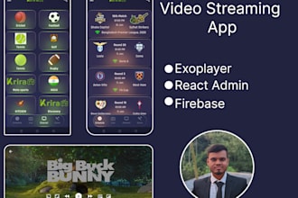 create android video streaming live tv app with exoplayer and admin panel