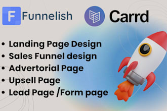 design carrd website carrd landing page design funnelish systeme io