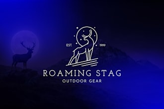 do modern line art text or badge logo design