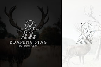 design line art text or badge and feminine logo design