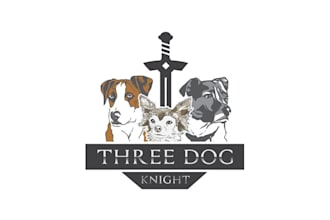 make commercial three dog knight club logo