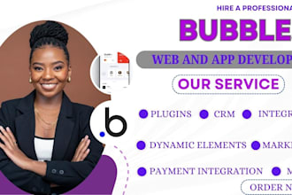 build saas, mobile, and web app with bubble io developer