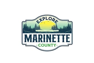 make suitable existing north woods style logo