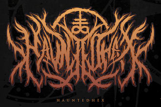create a chaotic and brutal metal band logo