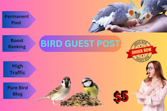 bird guest posts on pet and animals blogs for best backlinks