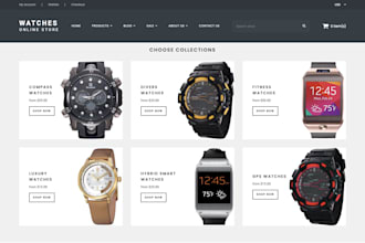 build luxury wristwatch shopify website watch strap store bracelet watch website