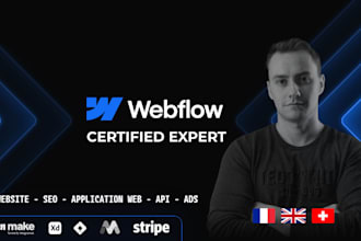 develop or design a webflow website, memberstack, API, SEO