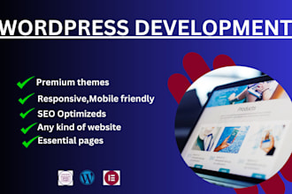 develop wordpress website landing pages ecommerce website