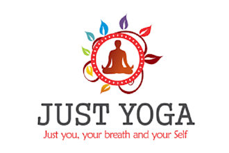 create a custom good looking clean logo for just yoga