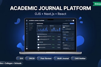 develop ojs, academic journal, university and education website