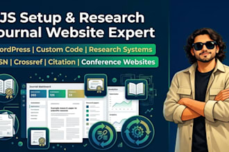 develop and design research journal website using wordpress or ojs