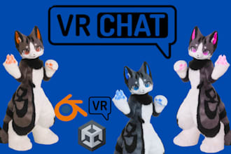 make vrc avatar vrc furry avatar vrchat avatar anime femboy protogen humanoid