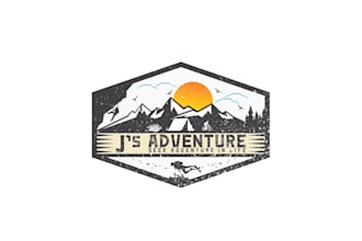 create a retro vintage adventure travel outdoor logo design