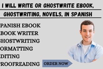 write a professional spanish book and ebook writer and ghostwriting