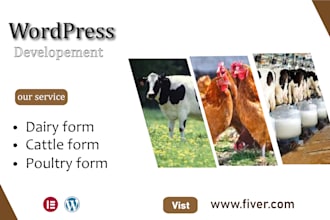 create a professional dairy, poultry, and cattle farm website