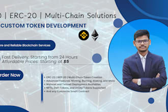 custom crypto tokens on bsc, ethereum, and more