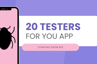 provide 20 active testers for your closed google play testing