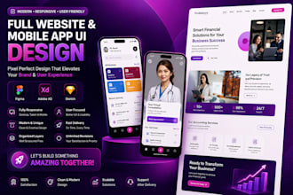 create figma design, figma website, figma design website, website ui ux, mockups