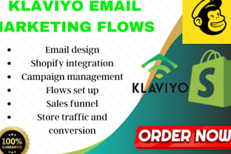 set up personalized klaviyo email flows and SMS champaign for your business