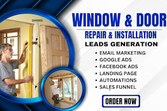do door and window repair lead garage installation lead locksmith lead website