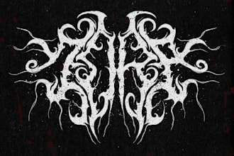 make a speed metal style band logo