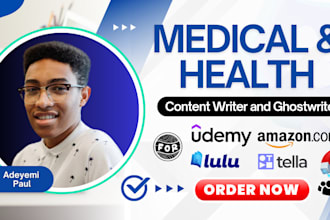 write medical ebook, fitness course, workbook, nursing ebook writer, lead magnet
