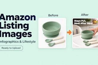 design amazon listing images, amazon infographics and product images
